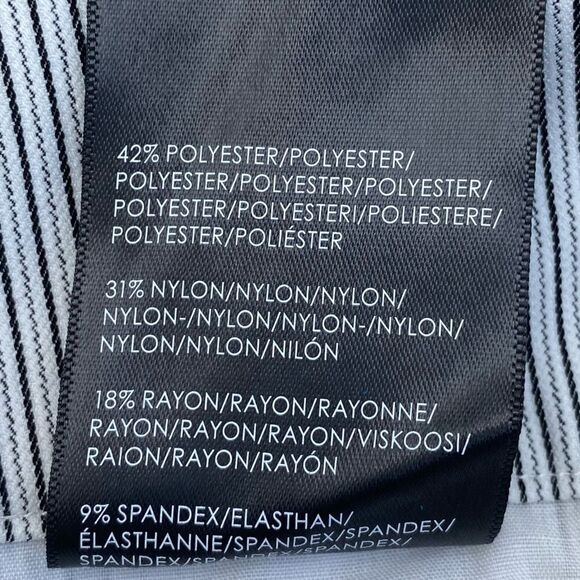 NWT New Liverpool Graham Bootcut Trouser Ministripe White w/Black Stripe Sz 10 - Picture 8 of 8